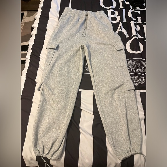 Gray Cargo Sweatpants - Picture 1 of 7